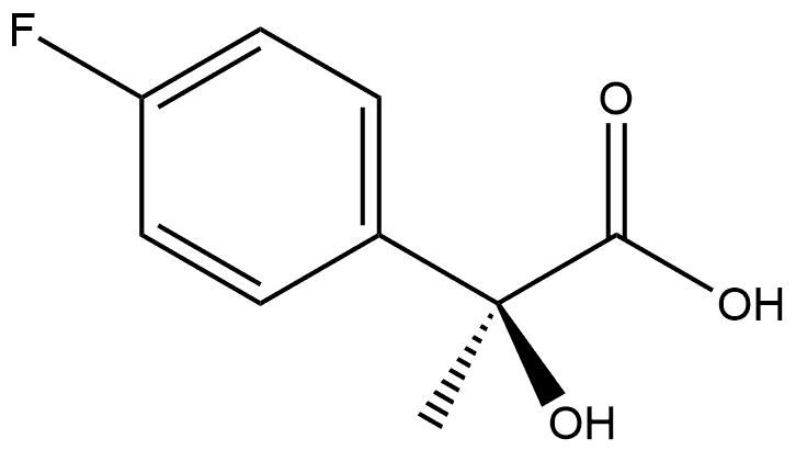 Benzeneacetic acid, 4-fluoro-alpha-hydroxy-alpha-methyl-, (alphaS)- Structure