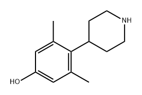 Phenol, 3,5-dimethyl-4-(4-piperidinyl)- Structure