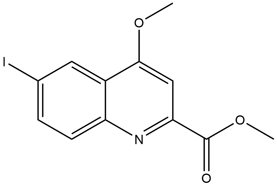 Methyl 6-iodo-4-methoxy-2-quinolinecarboxylate Structure