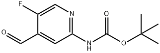 TERT-BUTYL 5-FLUORO-4-FORMYLPYRIDIN-2-YLCARBAMATE Structure