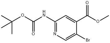 METHYL 5-BROMO-2-[(TERT-BUTOXYCARBONYL)AMINO]ISONICOTINATE Structure