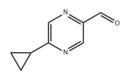 2-Pyrazinecarboxaldehyde, 5-cyclopropyl- Structure