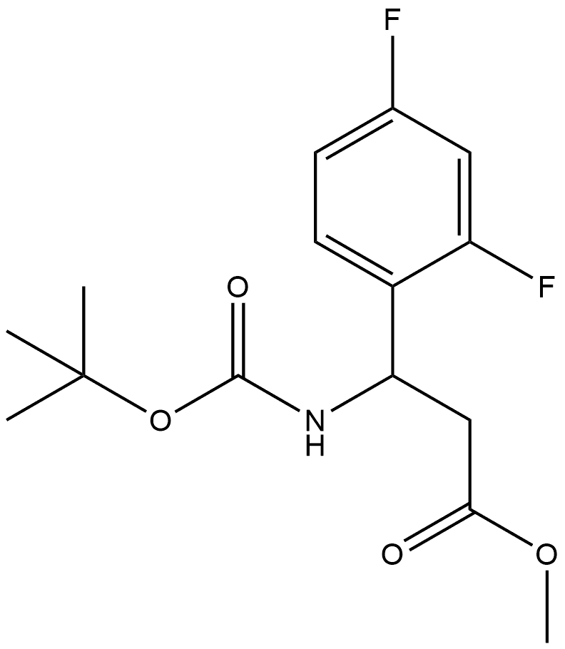 methyl 3-((tert-butoxycarbonyl)amino)-3-(2,4-difluorophenyl)propanoate Structure