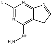 2-Chloro-4-hydrazino-7H-pyrrolo[2,3-d]pyrimidine Structure