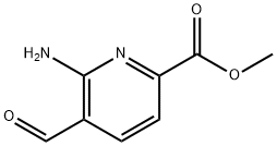 2-Pyridinecarboxylic acid, 6-amino-5-formyl-, methyl ester Structure