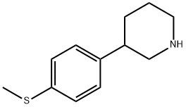 Piperidine, 3-[4-(methylthio)phenyl]- Structure