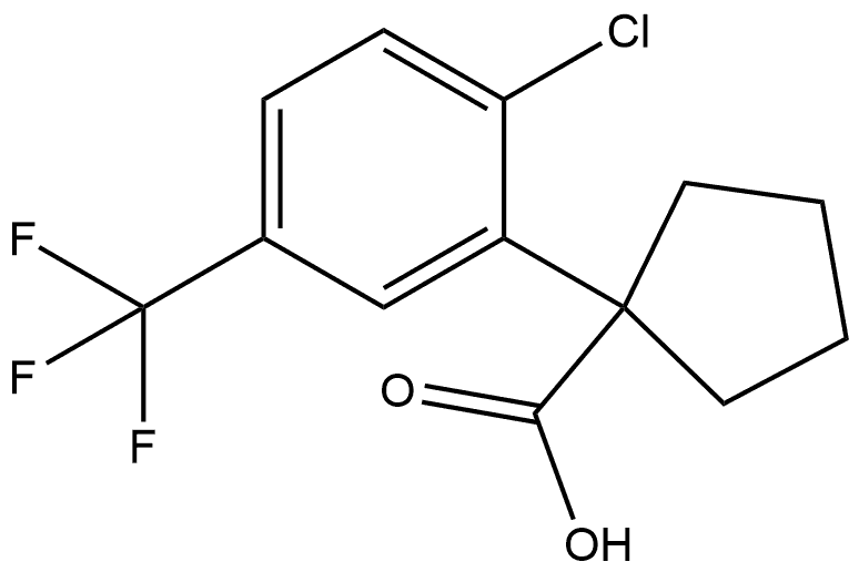 1-(2-chloro-5-(trifluoromethyl)phenyl)cyclopentane-1-carboxylic acid Structure