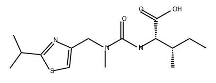 L-Isoleucine, N-[[methyl[[2-(1-methylethyl)-4-thiazolyl]methyl]amino]carbonyl]- Structure