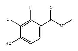 Benzoic acid, 3-chloro-2-fluoro-4-hydroxy-, methyl ester Structure