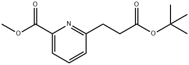 2-Pyridinepropanoic acid, 6-(ethoxycarbonyl)-, 1,1-dimethylethyl ester Structure