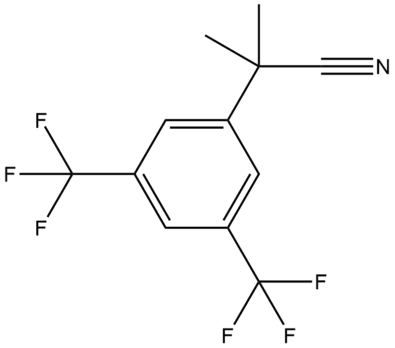 Benzeneacetonitrile, α,α-dimethyl-3,5-bis(trifluoromethyl)- Structure