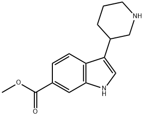 Methyl 3-(piperidin-3-yl)-1H-indole-6-carboxylate 구조식 이미지