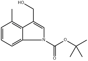 1H-Indole-1-carboxylic acid, 3-(hydroxymethyl)-4-methyl-, 1,1-dimethylethyl ester Structure