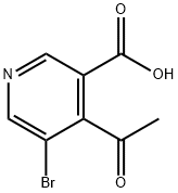 3-Pyridinecarboxylic acid, 4-acetyl-5-bromo- Structure