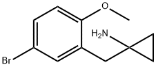 Cyclopropanamine, 1-[(5-bromo-2-methoxyphenyl)methyl]- Structure