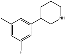 3-(3-Fluoro-5-methylphenyl)piperidine Structure