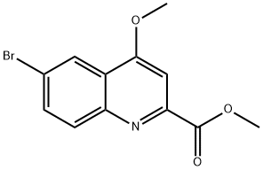 2-Quinolinecarboxylic acid, 6-bromo-4-methoxy-, methyl ester Structure