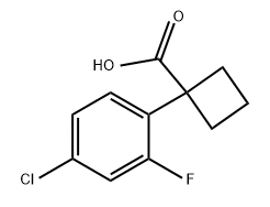 Cyclobutanecarboxylic acid, 1-(4-chloro-2-fluorophenyl)- 구조식 이미지