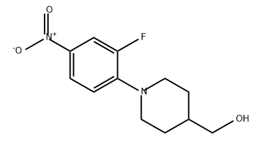 4-Piperidinemethanol, 1-(2-fluoro-4-nitrophenyl)- Structure