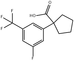 1-[3-fluoro-5-(trifluoromethyl)phenyl]cyclopentane
-1-carboxylic acid Structure
