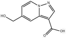 Pyrazolo[1,5-a]pyridine-3-carboxylic acid, 5-(hydroxymethyl)- Structure