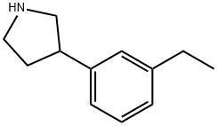 3-(3-ethylphenyl)pyrrolidine hydrochloride Structure