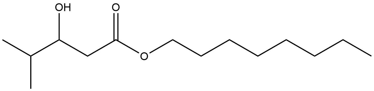 Octyl 3-hydroxy-4-methylpentanoate Structure