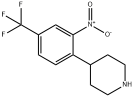 4-[2-nitro-4-(trifluoromethyl)phenyl]piperidine Structure