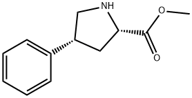 (2S,4R)-Methyl 4-phenylpyrrolidine-2-carboxylate Structure