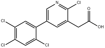 2-Chloro-5-(2,4,5-trichlorophenyl)pyridine-3-acetic acid Structure