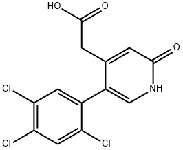 2-Hydroxy-5-(2,4,5-trichlorophenyl)pyridine-4-acetic acid Structure