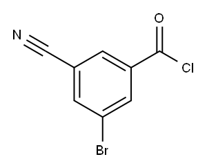 Benzoyl chloride, 3-bromo-5-cyano- 구조식 이미지