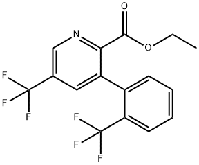 Ethyl 5-(trifluoromethyl)-3-(2-(trifluoromethyl)phenyl)picolinate Structure