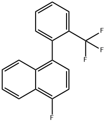 1-Fluoro-4-(2-(trifluoromethyl)phenyl)naphthalene Structure