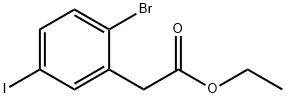 Benzeneacetic acid, 2-bromo-5-iodo-, ethyl ester Structure