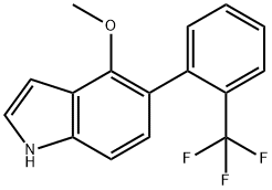 4-Methoxy-5-(2-(trifluoromethyl)phenyl)indole Structure