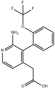 2-Amino-3-(2-(trifluoromethoxy)phenyl)pyridine-4-acetic acid Structure