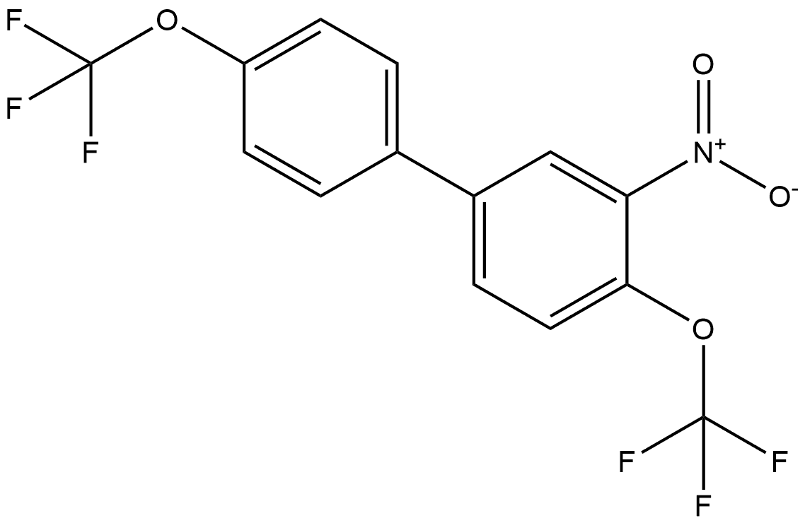 3-nitro-4,4'-bis(trifluoromethoxy)-1,1'-biphenyl Structure