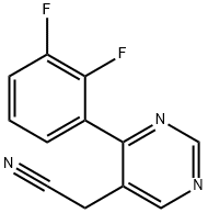 4-(2,3-Difluorophenyl)pyrimidine-5-acetonitrile Structure