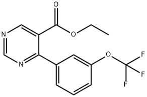 Ethyl 4-(3-(trifluoromethoxy)phenyl)pyrimidine-5-carboxylate Structure