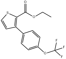 Ethyl 3-(4-(trifluoromethoxy)phenyl)thiophene-2-carboxylate Structure