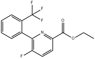 Ethyl 5-fluoro-6-(2-(trifluoromethyl)phenyl)picolinate Structure