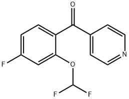 4-(4-Fluoro-2-(difluoromethoxy)benzoyl)pyridine Structure