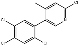 2-Chloro-4-methyl-5-(2,4,5-trichlorophenyl)pyridine Structure