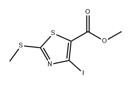 5-Thiazolecarboxylic acid, 4-iodo-2-(methylthio)-, methyl ester 구조식 이미지