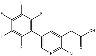 2-Chloro-5-(perfluorophenyl)pyridine-3-acetic acid Structure