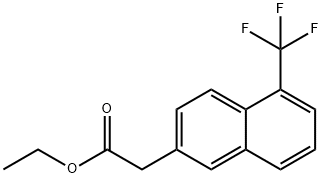 Ethyl 1-(trifluoromethyl)naphthalene-6-acetate Structure