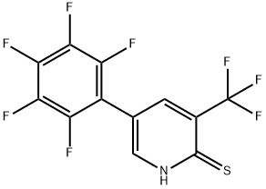 2-Mercapto-5-(perfluorophenyl)-3-(trifluoromethyl)pyridine Structure