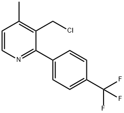 3-(Chloromethyl)-4-methyl-2-(4-(trifluoromethyl)phenyl)pyridine Structure