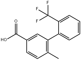 6-Methyl-2'-(trifluoromethyl)biphenyl-3-carboxylic acid Structure